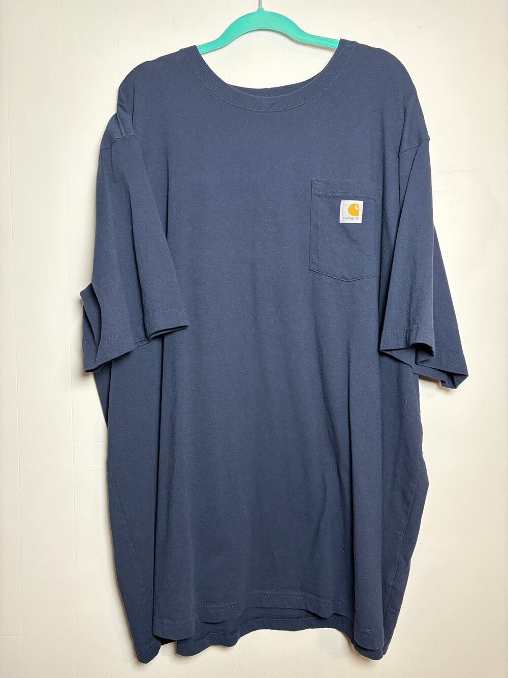 Carhartt Original Fit 3XL Blue Short Sleeve Chest Pocket T Shirt EUC